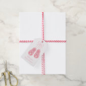 Schattige Meisje Schoenen Ballerina Baby shower La Cadeaulabel (Met Touw)