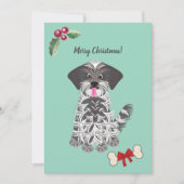 Schattige Meisje Shih Tzu Hond  Feestdagenkaart (Voorkant)