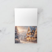 Schattige meisje Sinterklaas met baard Bedankkaart (Binnen)