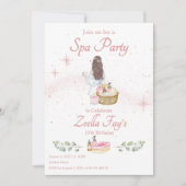 Schattige Meisje Spa Dag Glam Verjaardagsfeest Kaart (Voorkant)