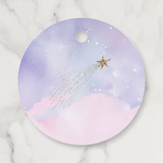 Schattige meisje Space Planets and Stars bedankt Bedankjes Labels (Achterkant)