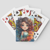 Schattige meisje speelkaarten (Achterkant)