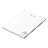 Schattige meisje terug naar school notitieblok (Linkerzijde)