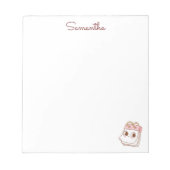 Schattige meisje terug naar school notitieblok (Voorkant)