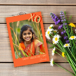 Schattige Meisje Valentijn Pastel XO Feestdagenkaart