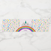 Schattige meisje verjaardag waterfles etiket (Enkel label)