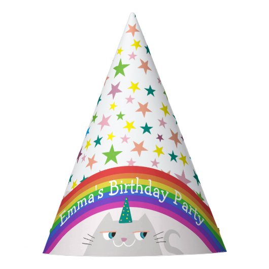 Schattige meisje verjaardagsfeestje feesthoedjes (Voorkant)