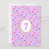 Schattige meisje verjaardagsfeestje kaart (Achterkant)