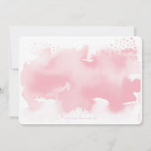 SCHATTIGE MEISJE verjaardagsfeestje UITNODIGEN roz Kaart (Achterkant)