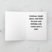 Schattige meisje verjaardagskaart schedels, humor, kaart (Binnen)