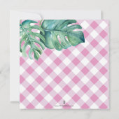 Schattige Meisje Verjaardagsuitnodigingen Tropisch Kaart (Achterkant)