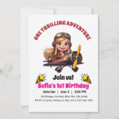 Schattige Meisje Vliegtuig, Luchtvaart Eerste Verj Kaart (Voorkant)