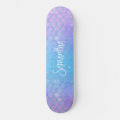 Schattige Meisje zeemeermin paarse glitter chic Persoonlijk Skateboard (Voorkant)