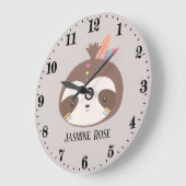 schattige meisjes baby decor sloth grote klok (Hoek)