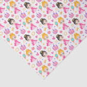schattige meisjes betegeld prinsespatroon tissuepapier (Detail)