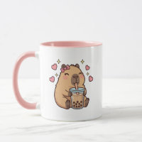 Schattige Meisjes Capybara Ramen Kawaii Thee Kawai