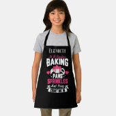 schattige meisjes cupcake bakken extra naam schort (Insitu)