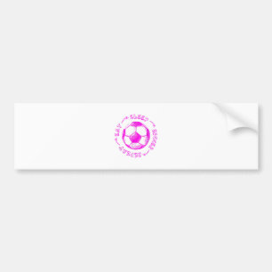 Schattige Meisjes Eten Slapen Voetbal Herhalen - J Bumpersticker