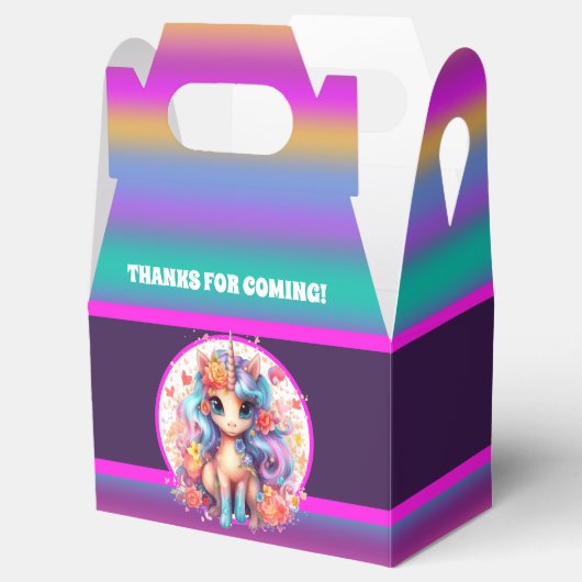 schattige meisjes Gelukkige Verjaardag eenhoorn Bedankdoosjes (Geopend)