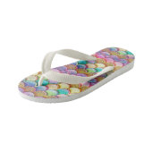 Schattige meisjes getegelde zeemeermin schubbenpat kinder teenslippers (Schuin)