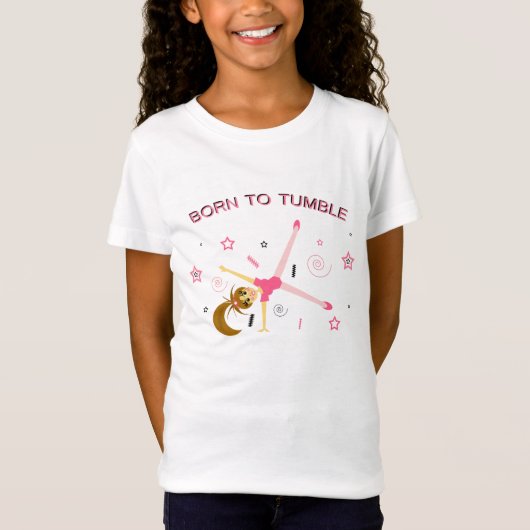 Schattige meisjes Gymnastiek T-Shirt (Voorkant)