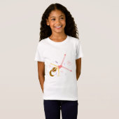 Schattige meisjes Gymnastiek T-Shirt (Voorkant volledig)