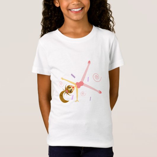 Schattige meisjes Gymnastiek T-Shirt (Voorkant)