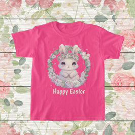 schattige meisjes Happy Easter bunny T-shirt