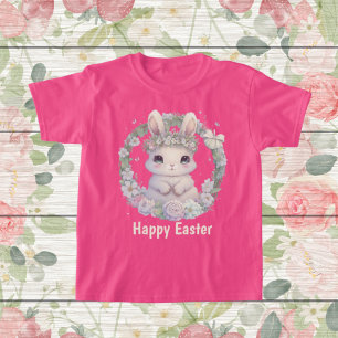 schattige meisjes Happy Easter bunny T-shirt