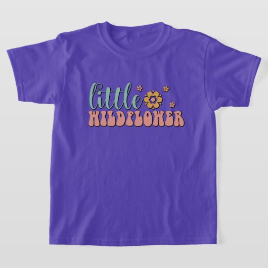 schattige meisjes kleine wildbloem t-shirt (Laagn)