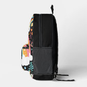 schattige meisjes  monogram zwarte school kinder bedrukte rugzak (Rechts)