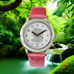 schattige meisjes oerwoud olifant horloge<br><div class="desc">oerwoud olifant voegt naam toe</div>