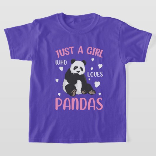 schattige meisjes panda beer houdt van woordkunst t-shirt (Laagn)