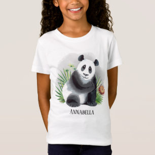 schattige meisjes panda beer liefhebbers toevoegen t-shirt
