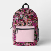 Schattige Meisje's Pink Rose gepersonaliseerd Bedrukte Rugzak (Voorkant)