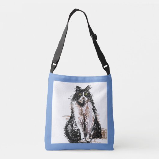 Schattige Meisjes Tuxedo Kat Spelen Pet Handtas (Achterkant)