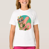 schattige meisjes van zes jaar beer T-Shirt (Voorkant)