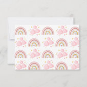 Schattige Meisjes Verjaardagspastel Regenboog Part Bedankkaart (Achterkant)
