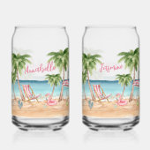 Schattige Meisjes Weekend Bachelorette Waterverf S Blikvorm Glas (Voorkant)