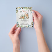 Schattige MEISJES Woodland Deer Baby shower Rustin Flyer (Hand)