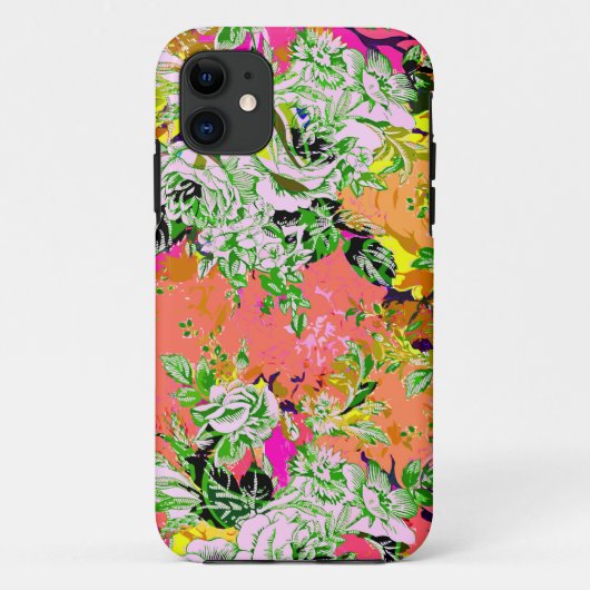 Schattige meisjesachtige abstracte bloemen Case-Mate iPhone case (Achterkant)