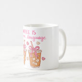 Schattige Meisjesachtige Koffieliefhebber Koffiemok (Voorkant rechts)