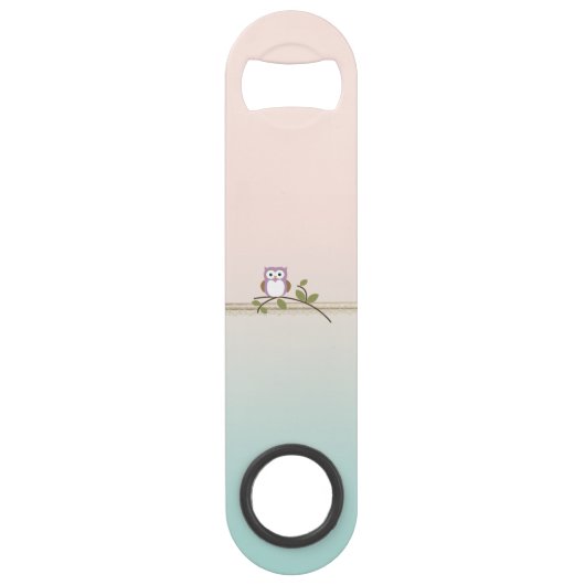 Schattige Meisjesachtige Zachte Uil Speed Flessenopener (Voorkant)