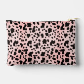 Schattige meisjespastel roze naam en zwart Koe pat Etui (Achterkant)