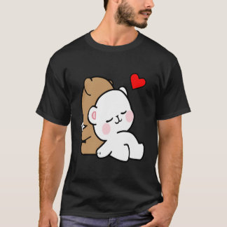 Schattige Melk Mocha Slaapkamerverhaal Kus Me Alti T-shirt