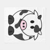Schattige melkkoe fleece deken (Voorkant (Horizontaal))