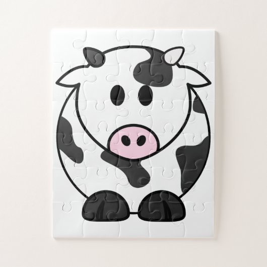 Schattige melkkoe legpuzzel (Verticaal)