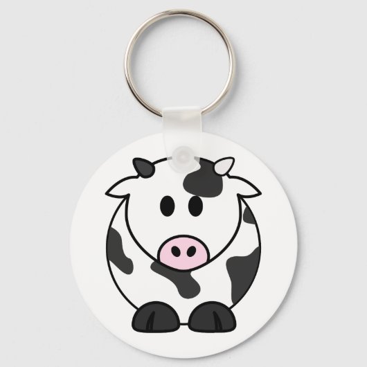 Schattige melkkoe sleutelhanger (Voorkant)