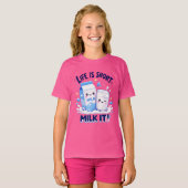 Schattige Melkliefhebber T-shirt (Voorkant volledig)