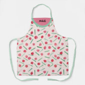 Schattige Meloen Candy Cane Waterverf Schort (Voorkant)